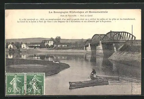 AK Fleurville, le Pont, Port et Canal
