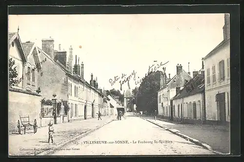 AK Villeneuve-sur-Yonne, le Faubourg St-Savinien