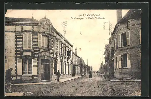 AK Villemanoche, le Carrefour, Route Nationale