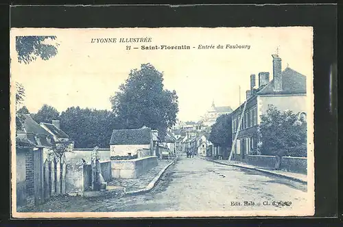 AK Saint-Florentin, Entrée du Faubourg