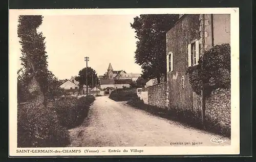 AK Saint-Germain-des-Champs, Entrée du Village