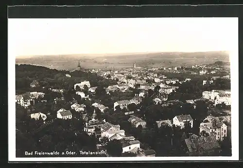 AK Bad Freienwalde a. O., Totale aus der Vogelschau