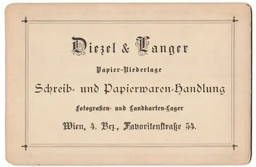 Fotografie Diezel & Langer, Wien, Favoritenstr. 54, Ansicht Trient, Quadro del Consiglio