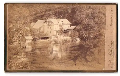 Fotografie C. L. Nauhaus, Nordhausen, Ansicht St. Andreasberg, Blick zum Forsthaus Schluft