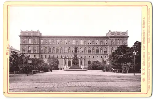 Fotografie Karlmann & Franke, Wien, Ansicht Wien, Blick auf die K. K. Akademie der bildenden Künste