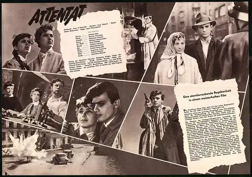 Filmprogramm PFP Nr. 107 /59, Attentat, Andrzej May, Bozena Kurowska, Regie: Jerzy Passendorfer