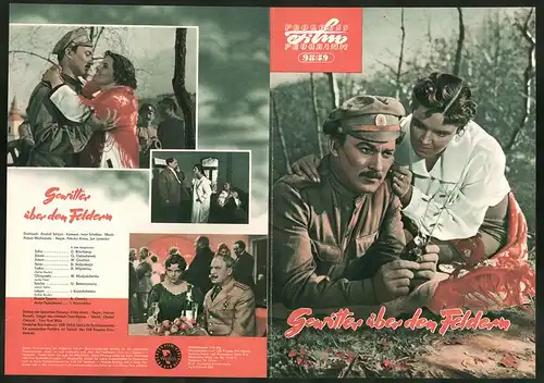 Filmprogramm PFP Nr. 98 /59, Gewitter über den Feldern, D. Ritenbergs, G. Ostaschewski, Regie: Nikolai Krassi