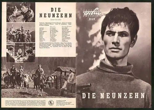 Filmprogramm PFP Nr. 41 /59, Die Neunzehn, A. Kutepow, G. Jumatow, Regie: M. Kalik