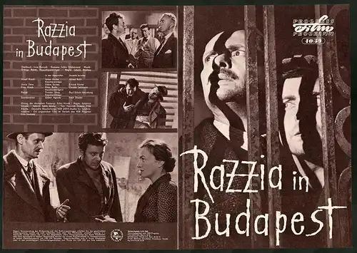 Filmprogramm PFP Nr. 40 /59, Razzia in Budapest, Janos Görbe, Adam Szirtes, Regie: Laszlo Nadasy