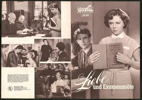 Filmprogramm PFP Nr. 39 /59, Liebe und Examensnöte, W. Awdjuschko, R. Makagonova, Regie: T. Lukaschewitsch