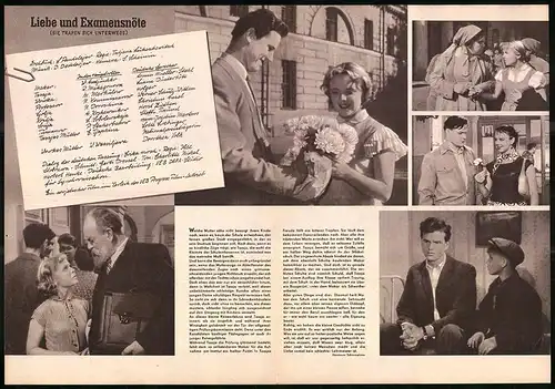 Filmprogramm PFP Nr. 39 /59, Liebe und Examensnöte, W. Awdjuschko, R. Makagonova, Regie: T. Lukaschewitsch