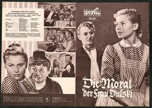 Filmprogramm PFP Nr. 34 /59, Die Moral der Frau Dulski, Zdenka Baldova, Marie Tomasova, Regie: Jiri Krejcik