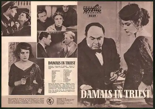 Filmprogramm PFP Nr. 93 /59, Damals in Triest, N. Schaschyk-ogly, Ju. Bogoljubow, Regie: Tofik Tagi-Sade