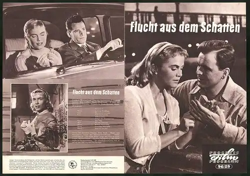 Filmprogramm PFP Nr. 96 /59, Flucht aus dem Schatten, Ludmila Vendlova, Stanislav Remunda, Regie: Jiri Sequens