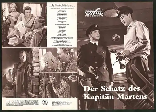 Filmprogramm PFP Nr. 6 /58, Der Schatz des Kapitän Martens, Tadeusz Schmidt, Barbara Polomska, Regie: Jerzy Passendorfer