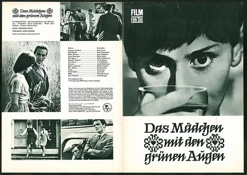 Filmprogramm Film für Sie, Das Mädchen mit den grünen Augen, Peter Finch, Rita Tushingham, Regie: Desmond Davis