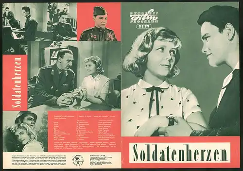 Filmprogramm PFP Nr. 85 /59, Soldatenherzen, W. Semljanikin, R. Makagonowa, Regie: Sergej Kolossow