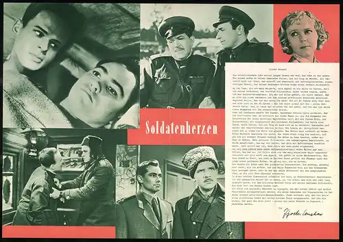 Filmprogramm PFP Nr. 85 /59, Soldatenherzen, W. Semljanikin, R. Makagonowa, Regie: Sergej Kolossow