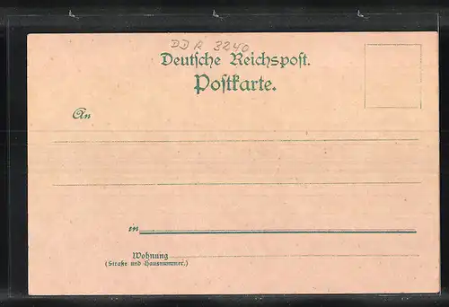 Lithographie Neuhaldensleben, Bahnhof mit Passagieren und einfahrender Dampflok, Roland-Denkmal, Krieger-Denkmal