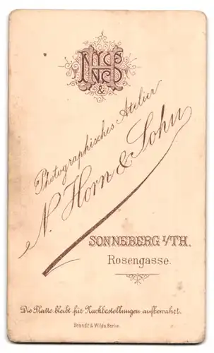 Fotografie N. Horn & Sohn, Sonneberg i. Th., Rosengasse, elegante junge Frau im schwarzen Kleid mit Sonnenschirm und Hut