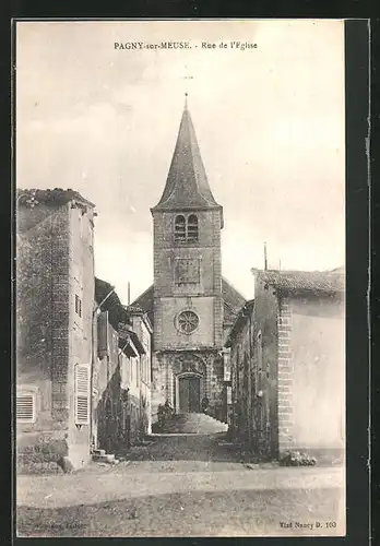 AK Pagny-sur-Meuse, Rue de l`Eglise