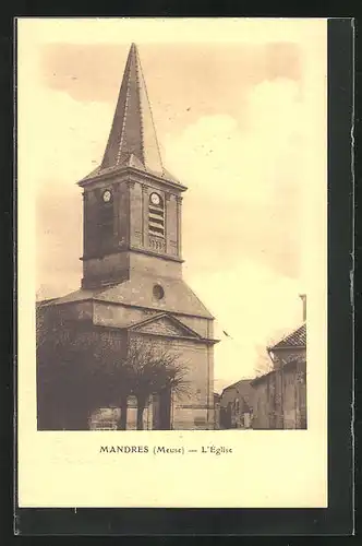 AK Mandres, L`Eglise, Aussenansicht der Kirche