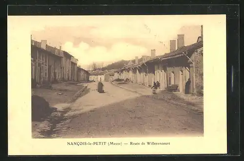 AK Nancois-le-Petit, Route de Willeroncourt, Strassenszene