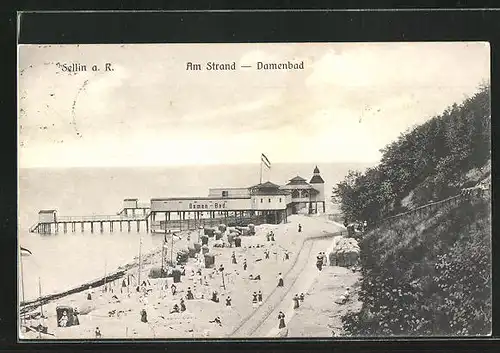 AK Sellin a. Rügen, Am Strand - Damenbad