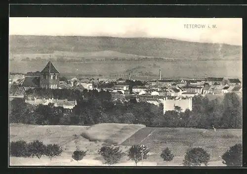 AK Teterow i. M., Teilansicht mit Kirche