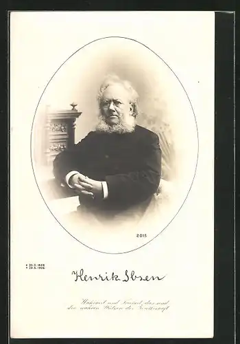 AK Henrik Ibsen, der Norwegische Lyriker als alter Mann gezeigt