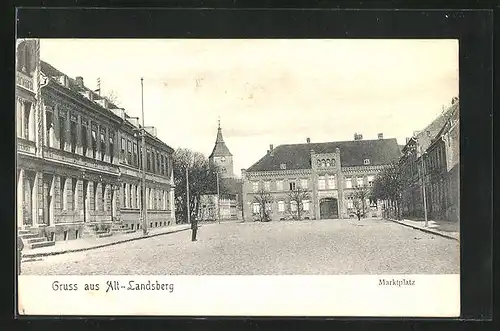 AK Alt-Landsberg, Marktplatz und Soldat