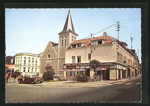 AK Champs-sur-Marne, La place de la Mairie