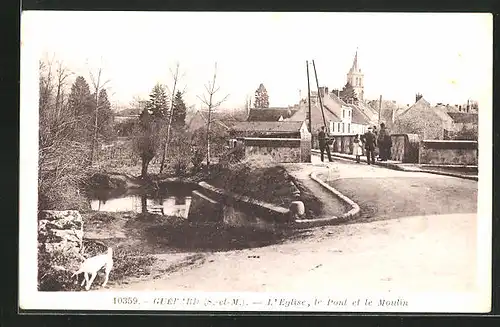 AK Guérard, L`Eglise, le Pont et le Moulin