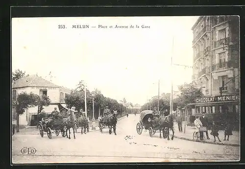 AK Melun, Place et Avenue de la Gare