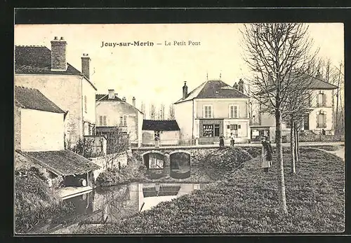 AK Jouy-sur-Morin, Le Petit Pont, die Kleine Brücke über den Bach