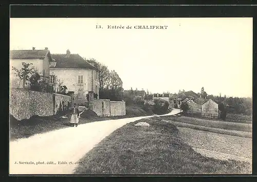 AK Chalifert, Strasse in den Ort