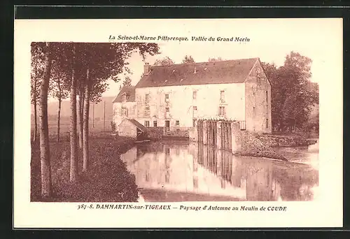 AK Dammartin-sur-Tigeaux, Paysage d`Automne au Moulin de Coude