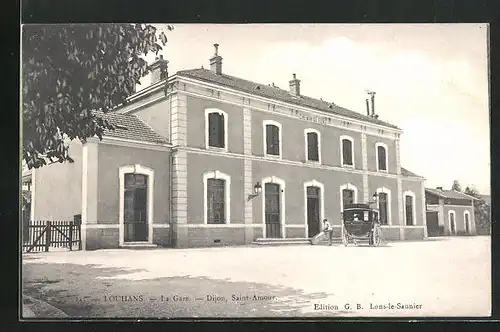 AK Louhans, La Gare, Bahnhof