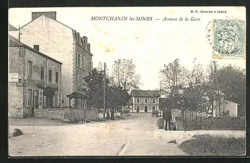 AK Montchanin-les-Mines, Avenue de la Gare