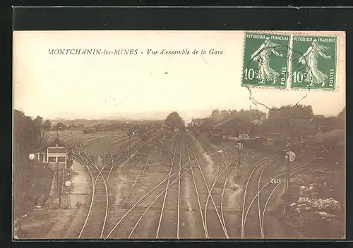 AK Montchanin-les-Mines, Vue d`Ensemble de la Gareq