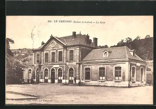AK Le Creusot, La Gare, Bahnhof