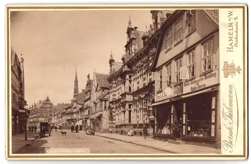 Fotografie Bernh. Tielemann, Hameln i. W., Bäckerstr. 2, Ansicht Hameln, Zigarrengeschäft in der Osterstrasse