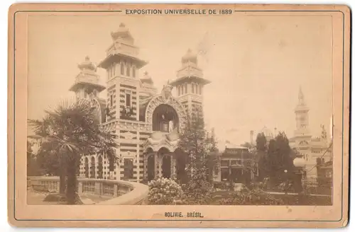 Fotografie unbekannter Fotograf, Ansicht Paris, Ausstellung Exposition Universelle 1889, Bolivie Bresil