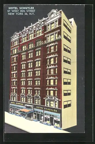 AK New York, NY, Hotel Schuyler, 57 West 45th Street