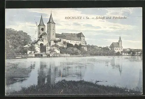 AK Rochlitz, Schloss mit Petrikirche