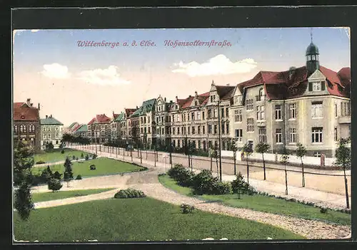 AK Wittenberge a. d. Elbe, Grünanlage in der Hohenzollernstrasse
