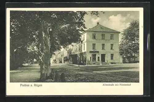 AK Putbus a. Rügen, Alleestrasse mit Fürstenhof