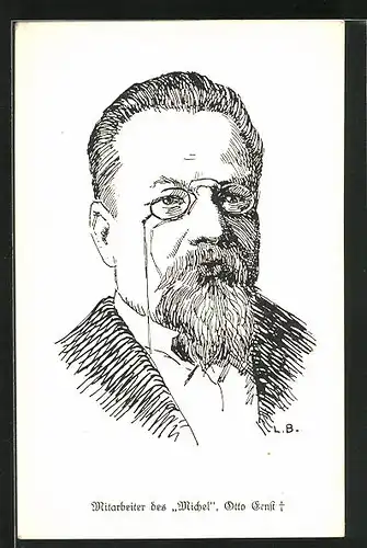 Künstler-AK Mitarbeiter des Michel, Otto Ernst