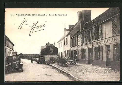 AK Villeneuve-St-Denis, Route de Pont-Carre