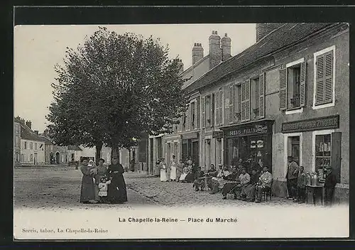 AK La Chapelle-la-Reine, Place du Marche